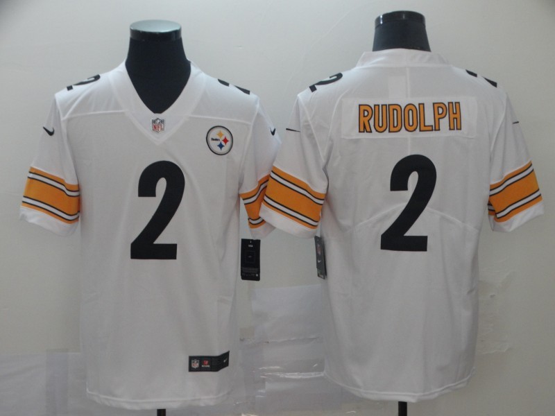 Men's Pittsburgh Steelers Mason Rudolph #2 White Jersey